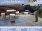 Loungeset Nu Gratis montage Steigerhout loungebank Hoekbank, Tuin en Terras, Stoel, Verzenden, 6 zitplaatsen, Steigerhout