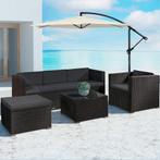 Loungeset Punta Cana L - Polyrotan - Zwart, Tuin en Terras, Tuinsets en Loungesets, Verzenden, Nieuw
