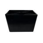 Gratis Verzending - Zwarte plastic tapse meubelpoot 6 cm
