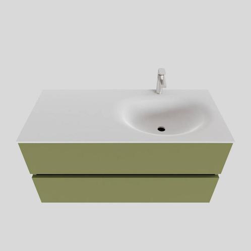 Badkamermeubel Solid Surface BWS Stockholm 100x46 cm Rechts, Doe-het-zelf en Verbouw, Sanitair, Bad, Nieuw, Ophalen of Verzenden
