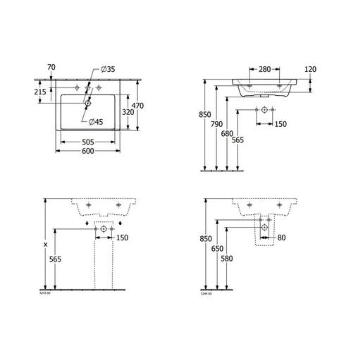 Wastafel Villeroy & Boch Subway 3.0 Met CeramicPlus 1, Doe-het-zelf en Verbouw, Sanitair, Ophalen of Verzenden