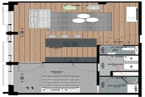 Appartement Damsport in Groningen, Huizen en Kamers, Huizen te huur, Via bemiddelaar, Groningen, Appartement