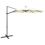vidaXL Zweefparasol met paal en LED-verlichting 300 cm, Verzenden, Nieuw, 3 tot 4 meter, Zweefparasol