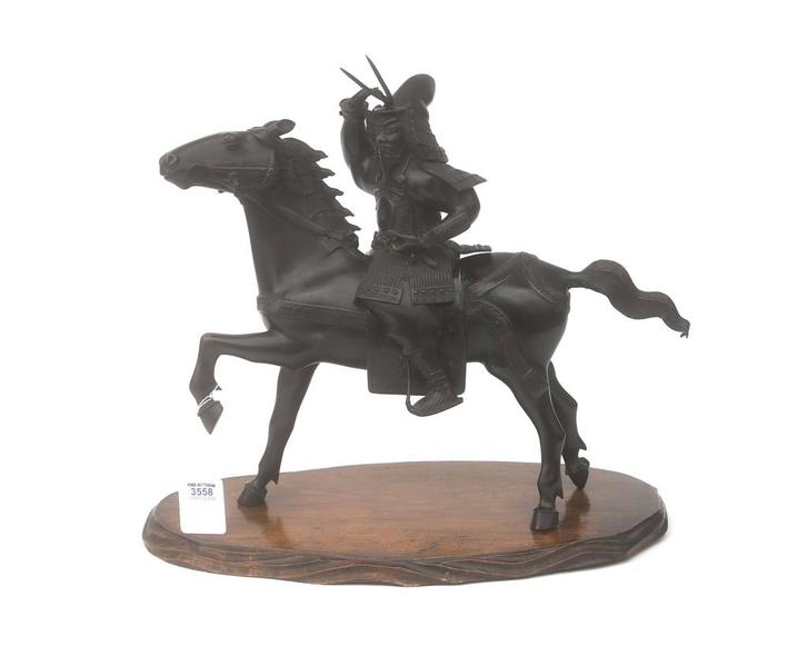 Bronzen wierrookbrander vorm van samoerai, Japan, 20e eeuw, Antiek en Kunst, Kunst | Niet-Westerse kunst