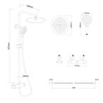 Design Doucheset - Thermostatische Kraan en 25 cm Regendo..., Ophalen of Verzenden, Nieuw