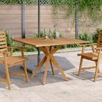 vidaXL Tuintafel vierkant 110x110x75 cm massief acaciahout, Tuin en Terras, Tuintafels, Verzenden, Nieuw, Hout