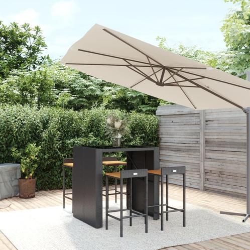 vidaXL 5-delige Tuinbarset poly rattan en massief acaciahout, Tuin en Terras, Tuinsets en Loungesets, Nieuw, Rotan, Verzenden