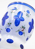 Haida Art Nouveau Cobalt Enamelled Glass Vase 1910 - Bohemia, Antiek en Kunst, Antiek | Glas en Kristal
