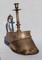 Kandelaar - Brons, Verzilverd - Horse hoof candlestick