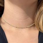 Zilveren choker ketting gele opaal zilveren 2 mm balletjes, Sieraden, Tassen en Uiterlijk, Kettingen, Verzenden, Nieuw, Zilver