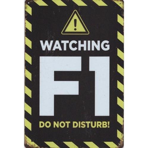 Wandbord -  Watching F1 Do Not Disturb, Huis en Inrichting, Woonaccessoires | Wanddecoraties, Nieuw, Ophalen of Verzenden