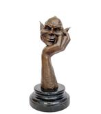 sculptuur, Denkende kabouter - goblin - 26 cm - Brons,