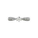 Witgouden ring met diamant 14 karaat, Sieraden, Tassen en Uiterlijk, Ringen, Verzenden, Zo goed als nieuw, Wit, Goud