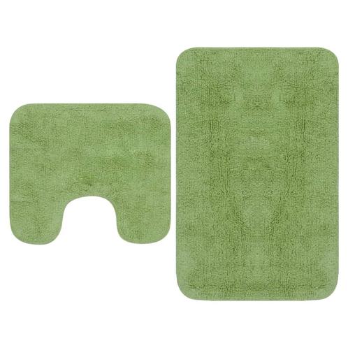 Badmattenset stof groen 2-delig (Badkamer, Interieur), Huis en Inrichting, Complete inboedels, Verzenden