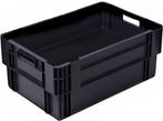 Nestbare stapelkrat 600x400x420mm zwart gesloten, nieuw -, Doe-het-zelf en Verbouw, Kratten en Dozen, 40 tot 60 cm, 50 tot 75 cm