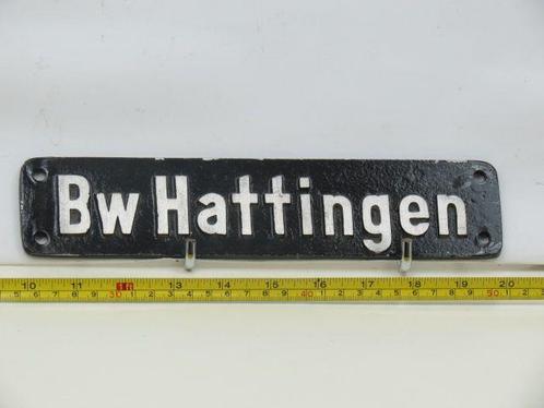 Lokschild Bw Hattingen (Spoorwegen 1:1), Verzamelen, Spoorwegen en Tramwegen, Overige typen, Gebruikt, Ophalen of Verzenden