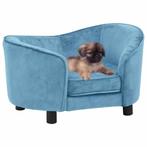 vidaXL Hondenbank 69x49x40 cm pluche turquoise, Dieren en Toebehoren, Verzenden, Nieuw