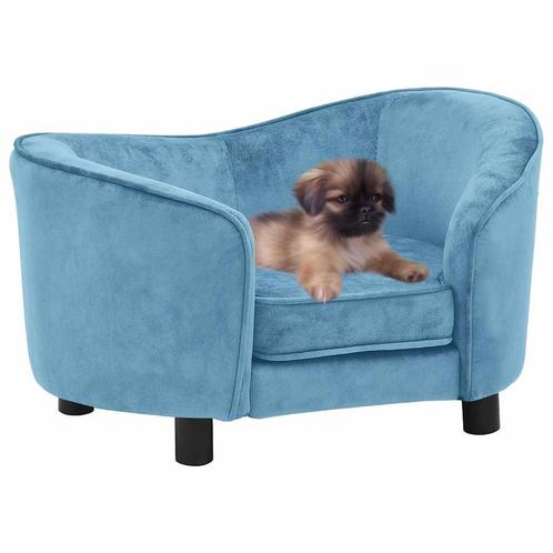 vidaXL Hondenbank 69x49x40 cm pluche turquoise, Dieren en Toebehoren, Honden-accessoires, Nieuw, Verzenden