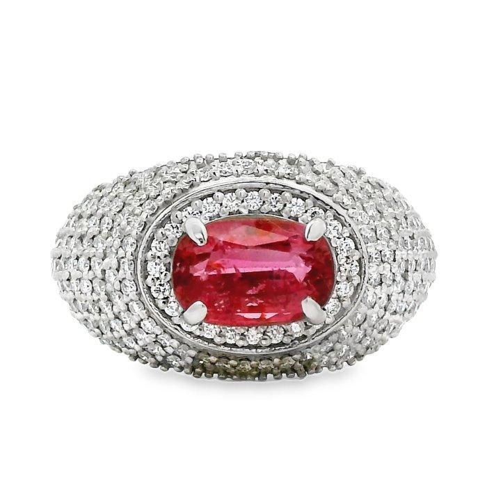 Ring Platina - 2.76ct. tw. Robijn - Diamant - Mozambique, Sieraden, Tassen en Uiterlijk, Ringen