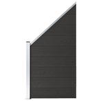 vidaXL Schuttingpaneel 95x(105-180) cm HKC zwart, Tuin en Terras, Verzenden, Nieuw, Kunststof, Minder dan 1 meter