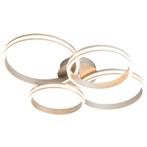 Plafondlamp staal incl. LED 3-staps dimbaar 4-lichts -, Huis en Inrichting, Lampen | Plafondlampen, Nieuw, Design