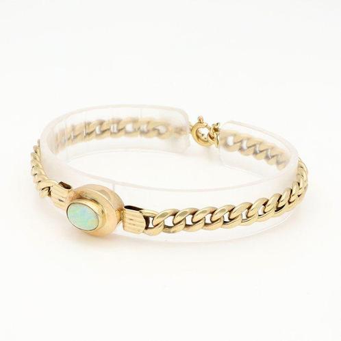 Armband - 14 karaat Geel goud Opaal, Sieraden, Tassen en Uiterlijk, Armbanden