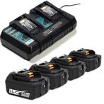 Startset: 4x Makita BL1830B / 18V LXT accu, 123accu huismerk, Doe-het-zelf en Verbouw, Verzenden, Nieuw