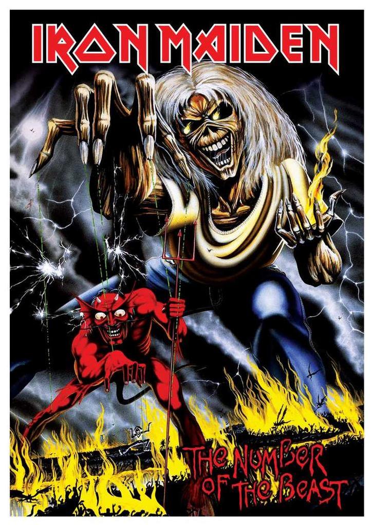 Posters - Poster Iron Maiden - The Number of the Beast, Verzamelen, Muziek, Artiesten en Beroemdheden, Zo goed als nieuw, Verzenden