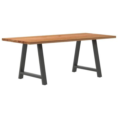 vidaXL Eettafel rechthoekig 200x90x74 cm massief eikenhout, Huis en Inrichting, Tafels | Eettafels, Nieuw, Verzenden