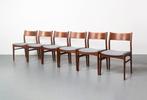 Vintage Deense stoelen in teak, set van 6, Vijf, Zes of meer stoelen, Grijs, Gebruikt, Mid Century, Vintage, Deens Design, Scandinavisch