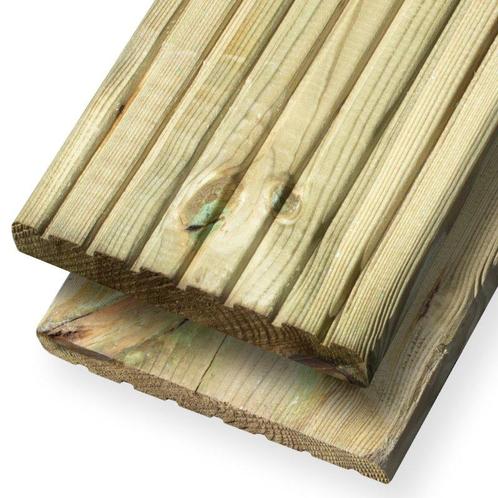 Smaragd vlonderplank Grenen licht groen 21x145mm 4,00 mtr, Tuin en Terras, Terrasdelen en Vlonders, Nieuw, Hout, Ophalen of Verzenden