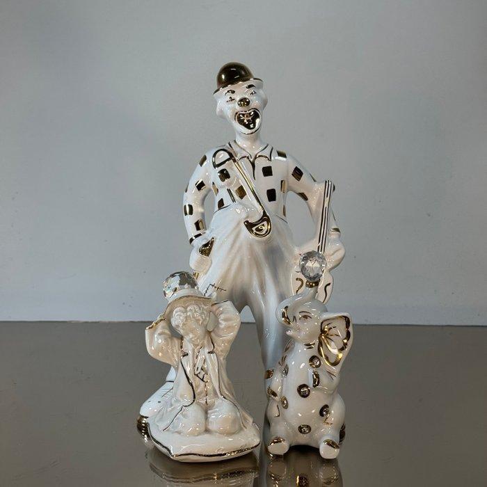 Capodimonte, Swarovski - Beeldje, met 24 karaat goud en, Antiek en Kunst, Antiek | Glas en Kristal