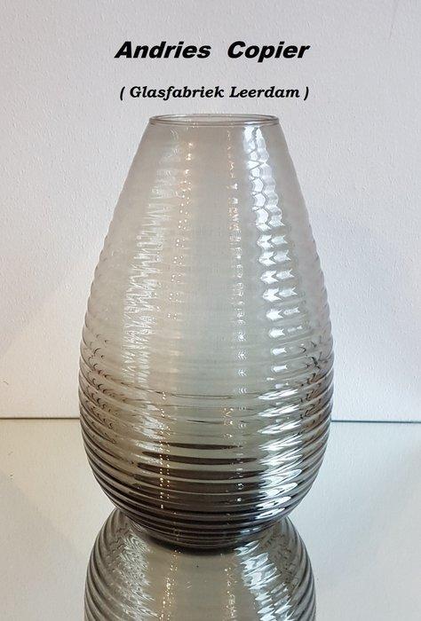 Glasfabriek Leerdam - A.D. Copier - Vaas - Ribbelvaas, Antiek en Kunst, Antiek | Glas en Kristal