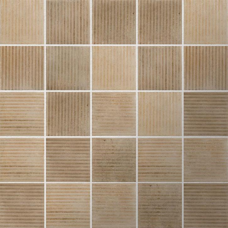 Wandtegel raku decor zand 10x10 wandtegel tegeloutlet, Doe-het-zelf en Verbouw, Tegels, Wandtegels, Nieuw, 10 m² of meer, Keramiek