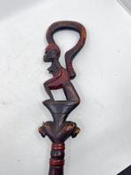 Wandelstok - Hout - Wandelstok houtsnijwerk, Antiek en Kunst