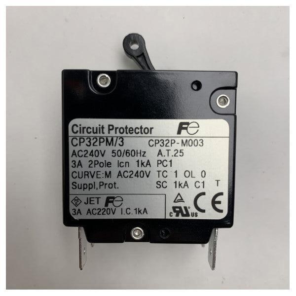 Bieden: Furuno VDR Marine Circuit Protector 3A 2-Pole 240V, Watersport en Boten, Bootonderdelen, Elektra en Verlichting, Nieuw