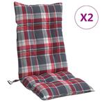 Stoelkussens - Oxford Rood | Retourdeal | Hoge Rug, Ophalen of Verzenden, Nieuw