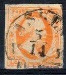 Nederland 1852 - Halfrond franco op 1e emissie - NVPH 1, 2, Gestempeld
