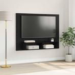 vidaXL Tv-meubelset Zwart Eiken 120 x 23,5 x 90 cm Bewerkt, Verzenden, Nieuw, Overige houtsoorten, Minder dan 100 cm