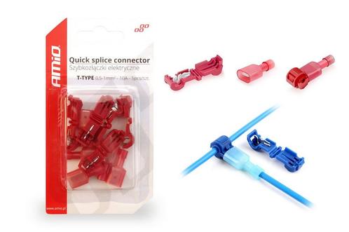 Aftakklem + Draad connector - 0.5-1mm - Rood - 5 stuks, Doe-het-zelf en Verbouw, Overige Doe-het-zelf en Verbouw, Nieuw, Ophalen of Verzenden