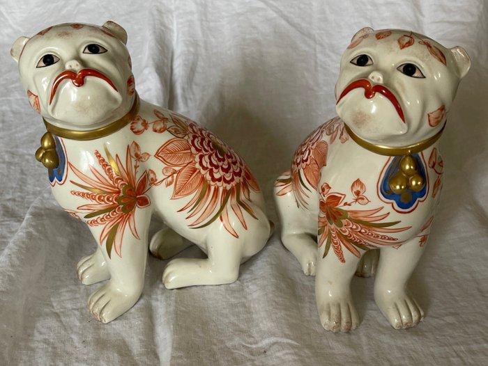 Beeldje, Cani Foo (2) - 23 cm - Porselein, Antiek en Kunst, Antiek | Glas en Kristal