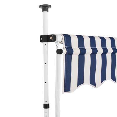 VidaXl luifel, blauw / wit gestreept, breedte 300 cm, Diversen, Overige Diversen, Ophalen