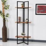 [en.casa] Staand rek Bjerringbro 150x55x24cm zwart en walnoo, Huis en Inrichting, Verzenden, Nieuw