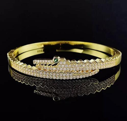 Haymer Sieraden Crocodile Armband - Goud - Vrouwen -, Sieraden, Tassen en Uiterlijk, Armbanden