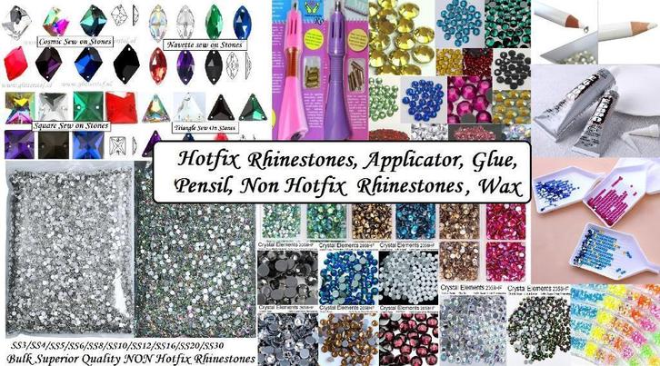 Strass Steentjes, Opnaai stenen, Hotfix Rhinestones,, Hobby en Vrije tijd, Kledingapplicaties en Hotfix, Nieuw