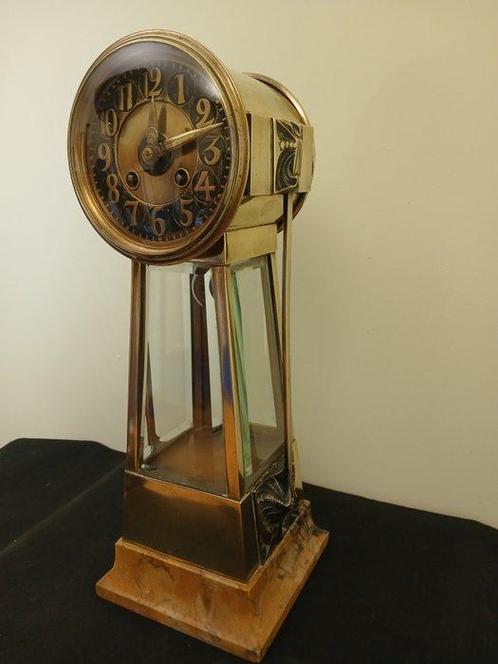 Art Nouveau pendule - Lenzkirch Jugendstil Messing -, Antiek en Kunst, Kunst | Designobjecten