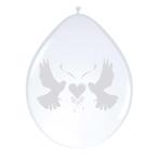 8x stuks witte duifjes ballonnen - Bruiloft versiering, Nieuw, Ophalen of Verzenden