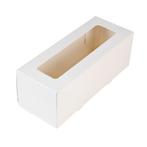Taartdoos met venster 26x12x7cm. Wit 3st, Verzenden, Nieuw