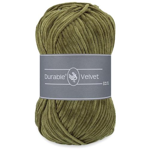 Durable Velvet - 2168 khaki - Chenille Garen, Hobby en Vrije tijd, Breien en Haken, Ophalen of Verzenden