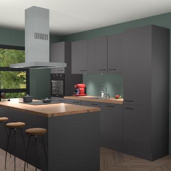 Onyxgrijze keuken Lima 25026, Huis en Inrichting, Keuken | Complete keukens, Verzenden